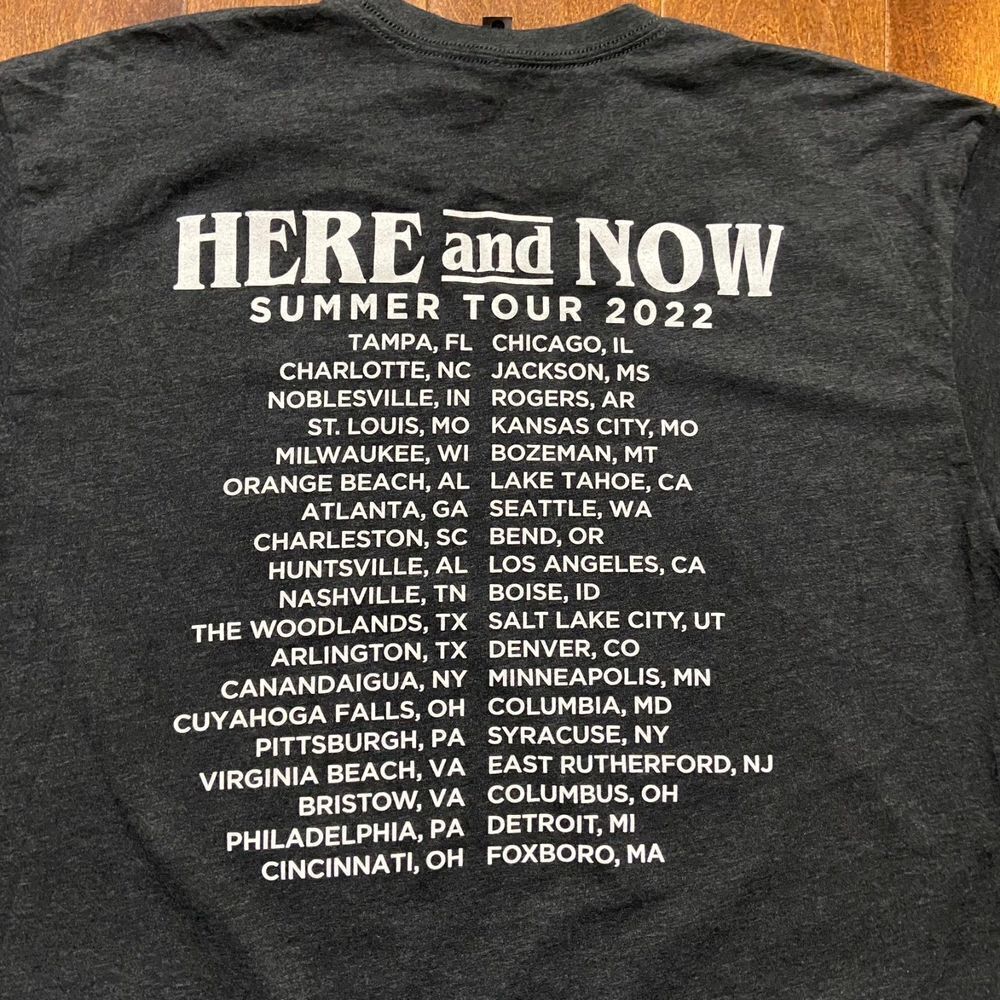 Canvas Kenny Chesney Here & Now Tour Concert Country Grey T-Shirt Men's Size XL - Picture 5 of 8